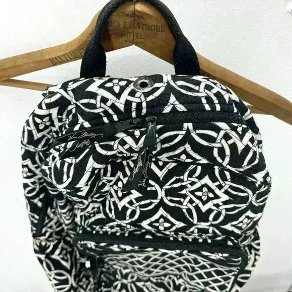 Vera‎ Bradley Tech backpack Concerto pattern Black White Quilted main image 5